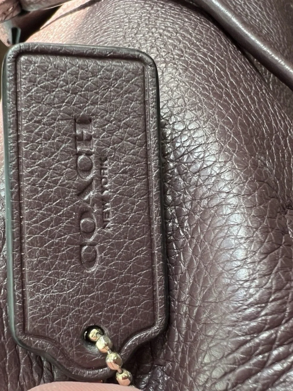 Coach Women’s Leather Petal Bag, Pebble Leather Shoulder/Crossbody F11807 Brown
